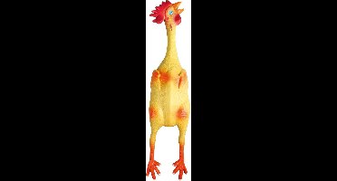 Flamingo Latex Kip - Hondenspeelgoed - 50 cm - rood