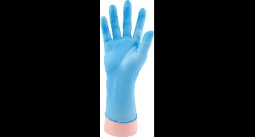 Nitril handschoen blauw maat L doos a 100 stuks disposable wegwerp poedervrij