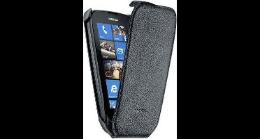 Nokia Lederen flip cover voor Nokia Lumia 610 - Zwart