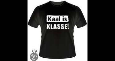 Funny slogan T-Shirt Maat XL - Kaal is Klasse