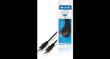 Valueline VLAB22000B50 Stereo Audiokabel 3.5 Mm Male - 3.5 Mm Male 5.00 M Zwart