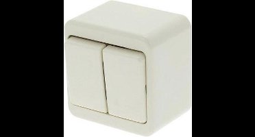 MERTEN dubbele serieschakelaar - Opbouw - Wit