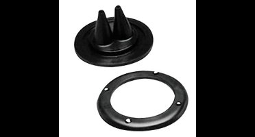 Dubbele doorvoer voor stuurkabels - Zwart