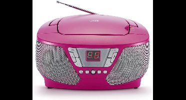 Bigben CD60RS - Draagbare Radio CD-Speler met 400 Stickers - Roze