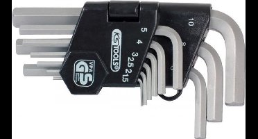 KS Tools - Stiftsleutel set van binnenzeskant in klaphouder