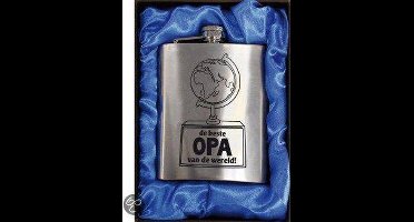 Zakfles - De beste opa! (inhoud 210 ml)