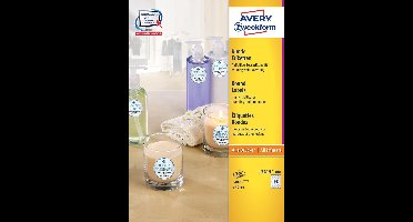Avery Ronde etiketten diameter 40 mm wit 2.400 stuks