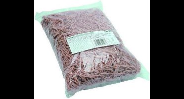 Elastiek 1,5 mm breed - lengte 60 mm - per 1 kg - in plastic zak