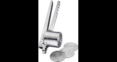 Westmark Spätzle- en pureepers, met 4 verwisselbare geperforeerde schijven, roestvrij staal, Quadro, zilver, 61172260