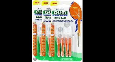Gum Trav-ler Ultra Fine - Ragers 0.9 mm- 3 x 4 stuks - Voordeelverpakking