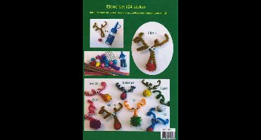 Eland Chenille Set - 24 Stuks - met ogen en lijm (12271-7190)