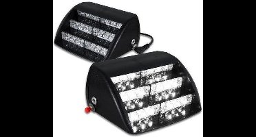 18 LED Dashboard flitser wit licht