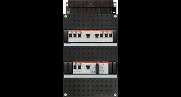 ABB HAD333332-222+H44 3 fase groepenkast bestaande uit 8 groepen verdeeld over 3 aardlekschakelaars compleet met hoofdschakelaar 4 polig 40A