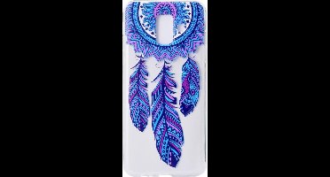 Shop4 - Samsung Galaxy A6 (2018) Hoesje - Zachte Back Case Dromenvanger Kleurrijke Transparant