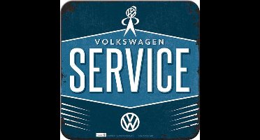 Retro Volkswagen Onderzetters 'Service' - 5 stuks