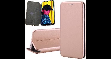 Hoesje geschikt voor Huawei P Smart (2019) - Book Case Portemonnee TPU Wallet met Pasjeshouder van iCall - Roségoud