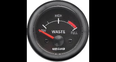 VETUS WASTE12B zwarte Vuilwaterniveaumeter 12 Volt