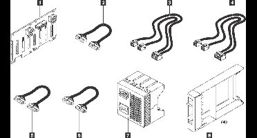 Lenovo ThinkSystem SR550/SR650 2.5'' SATA/SAS 8-Bay Backplane Kit