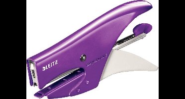 Leitz WOW Niettang Werkt met Leitz Nietjes Nr.10 - Capaciteit Van 15 Vel - Voor Kantoor En Thuiswerken - Ideaal Voor Thuiskantoor - Paars