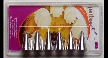 spuitmondjes roestvrij staal - spuitmond kartel - 6 stuks