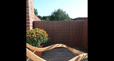 Balkonscherm kunststof walnoot (300x90cm)