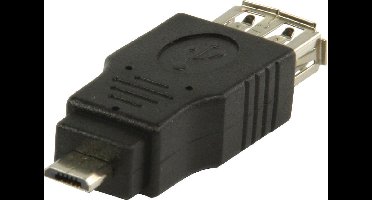 Valueline Vlcp60901b Usb 2.0 Usb Micro B Mannelijk - Usb A Vrouwelijk Adapter Zwart