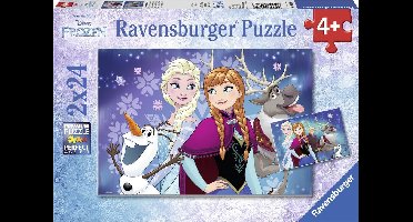 Ravensburger puzzel Disney Frozen Noorderlichten - Twee puzzels - 24 stukjes - kinderpuzzel