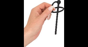 You2Toys – Siliconen Penis Plug Hol Ontwerp met Glans Ring voor Effectieve Spelletjes – 12 cm – Zwart