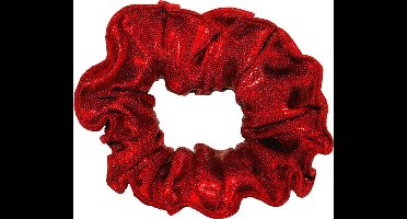 Snowflake - Hair Scrunchie - Mystique Glansstof - Turnen - Meisjes - Haarwokkel - Elastisch - Rood - One Size