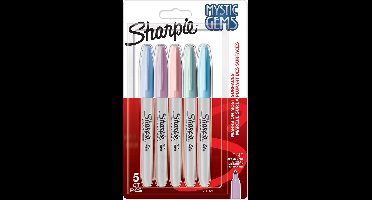 Sharpie permanente markers | Mystic Gem speciale editie | fijne punt | diverse kleuren | 5 stuks