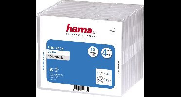 Hama Cd Doosjes 'Slim-Pack'4 Per 10