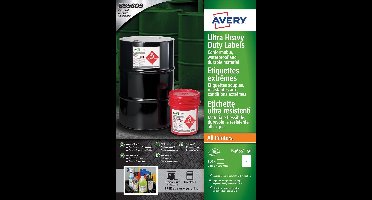 Avery Etiketten Ultra Heavy Duty, ft 210 x 148 mm, wit, pak van 100 etiketten 5 stuks