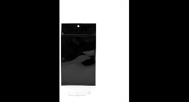 Gripzakken Zwart 12,5x21cm Gemetalliseerd (100 stuks) | ziplock | gripzak
