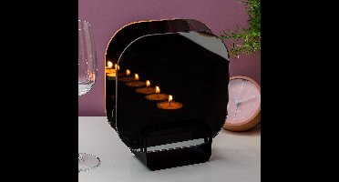 Out Of The Blue Zwarte Infinity Waxinelichthouder