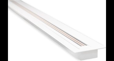 Spanningsrail - 1 Fase - Inbouw - Aluminium - Glans Wit - 1m