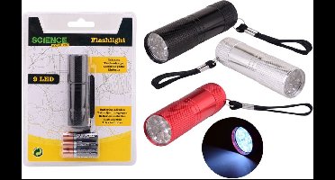 Zaklampje LED voor Kinderen en Volwassenen - Inclusief Batterijen - Kleur : Rood