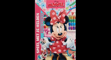 Disney Minnie Mouse kleur- en spelletjesboek - Puzzelboek met stickers - Kleurboek - Puzzels - Disney - Mickey - Minnie Mouse