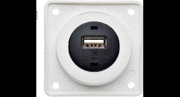 Berker Contactdoos 1x USB Lader 12V Inbouw Wit Hoogglans