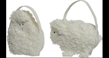Tasje teddy schaap L7.5-W28-H28cm.