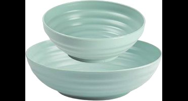 Plasticforte Kommetjes/schaaltjes - 12x stuks - dessert/ontbijt/soep - kunststof - Mintgroen