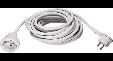 verlengkabel met ultra platte stekker - 10 meter - wit