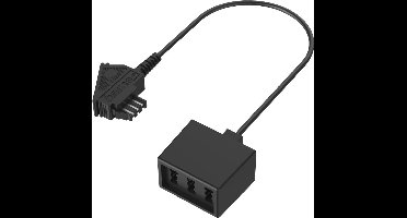 Hama Telefoon (analoog) Aansluitkabel [1x Telefoonstekker Duitsland (TAE-F) - 3x Telefoonbus Duitsland (TAE-NFN)] Zwart