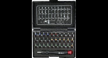 TOOLCRAFT 809204 Bitset 31-delig Plat, Kruiskop Phillips, Kruiskop Pozidriv, Inbus, T-profiel