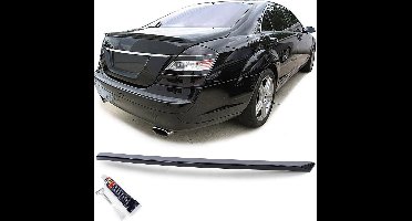 Achterklep Spoiler Voor Mercedes S Klasse W221 2005 t/m 2009 glans Zwart