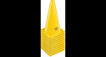 Umbro Pionnen 10 Stuks - Voetbal Trainingsmateriaal - Pilonnen - Train Snelheid en Behendigheid - Geel