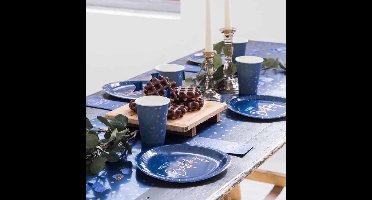 Folat - Tafelloper Elegant True Blue - 240x40cm