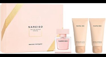 Narciso Rodriguez Narciso Cristal Giftset - 50 ml eau de parfum spray + 50 ml showergel + 50 ml bodylotion - cadeauset voor dames