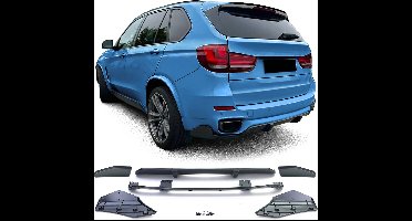 Bmw X5 F15 Met M Pakket 2013 t/m 2018  Achterbumper Diffuser Mat Zwart