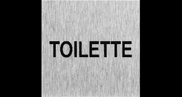 Seilflechter Stijlvol aluminium deurbordje - "Toilette" - 60 x 60 mm - eenvoudig te bevestigen