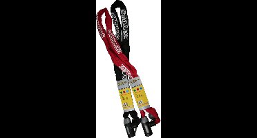 Benson Kettingslot - gehard staal - cilinderslot - beschermhoes - 120 cm - rood/zwart